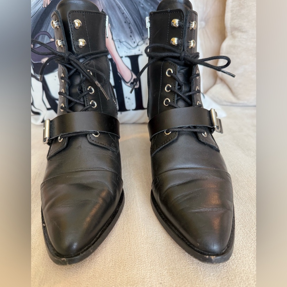 AllSaints Women's Black Leather Booties